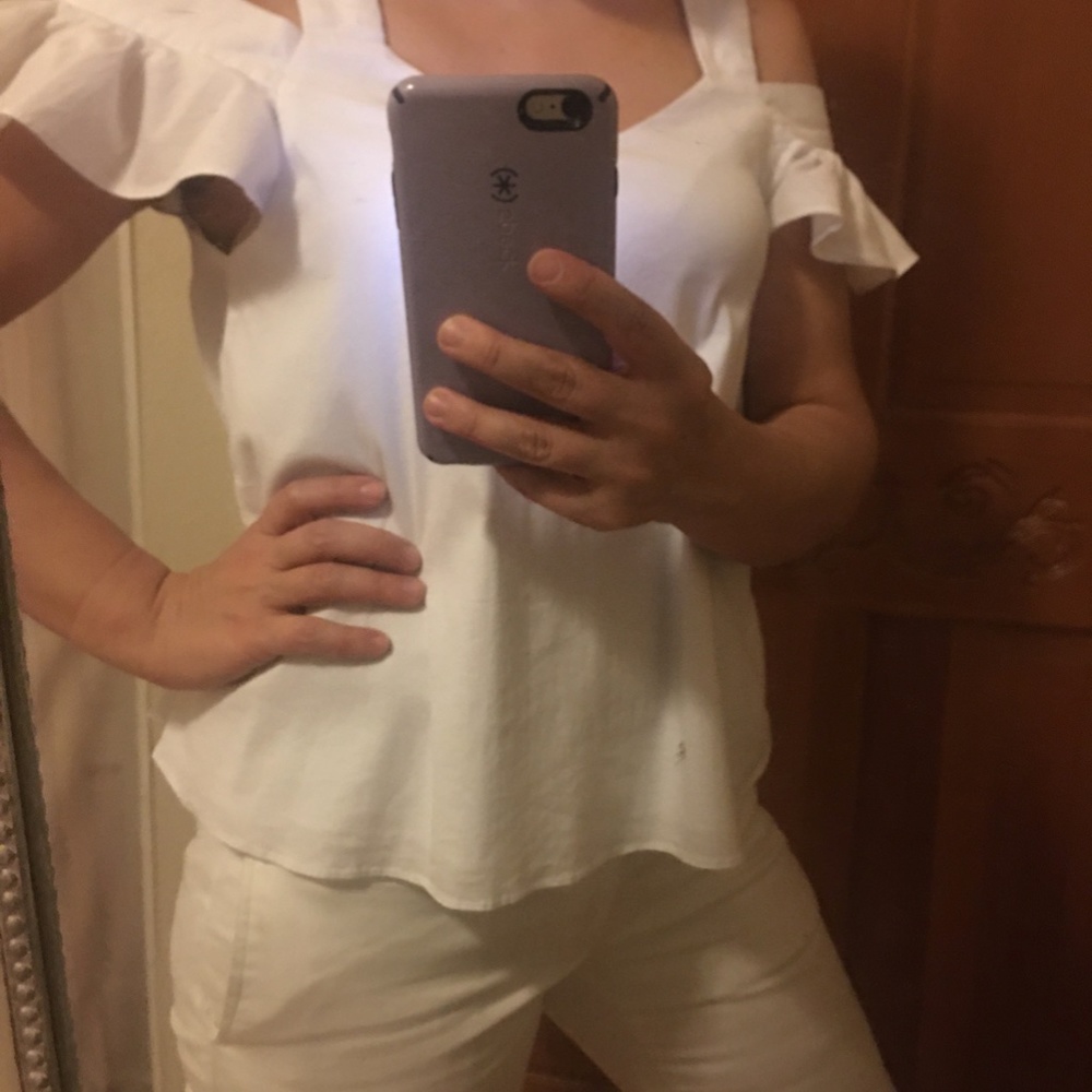 Medium white cotton tank top